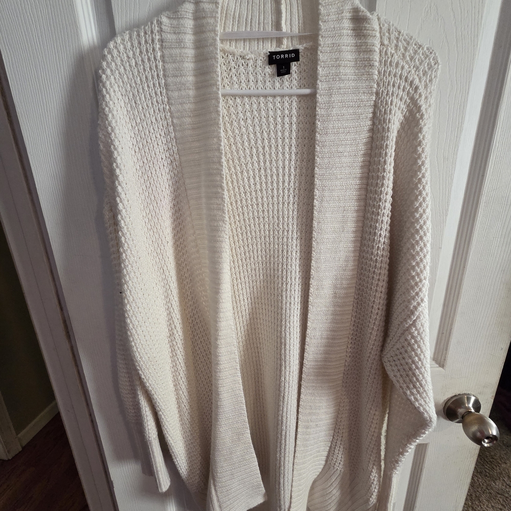 Torrid Women's Ivory Cardigan Sweater